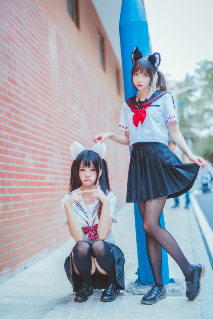 萝利风COS 桜桃喵&疯猫ss – JK百合2