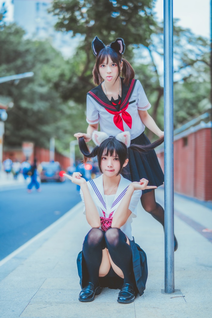 萝利风COS 桜桃喵&疯猫ss – JK百合2