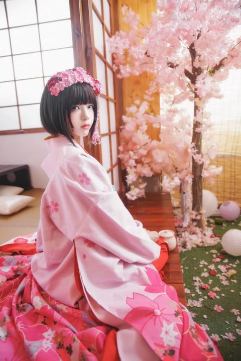 萝利风COS 桜桃喵 – 加藤惠系列之和服