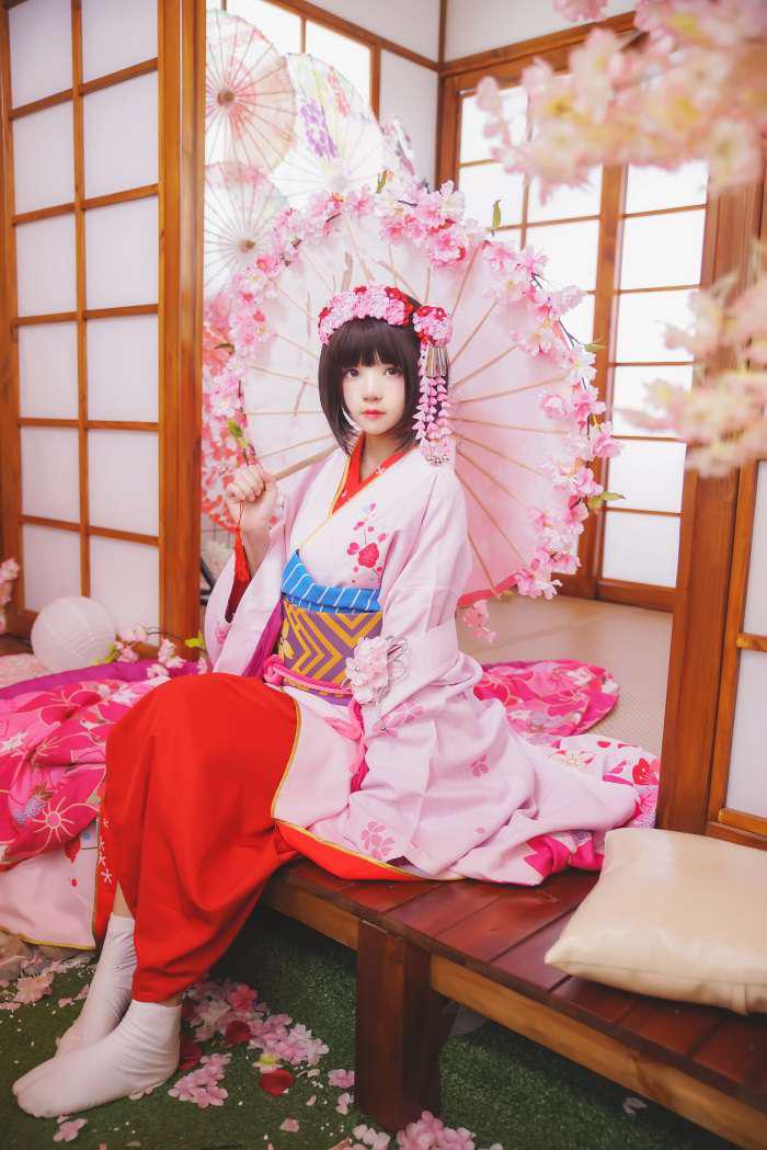 萝利风COS 桜桃喵 – 加藤惠系列之和服