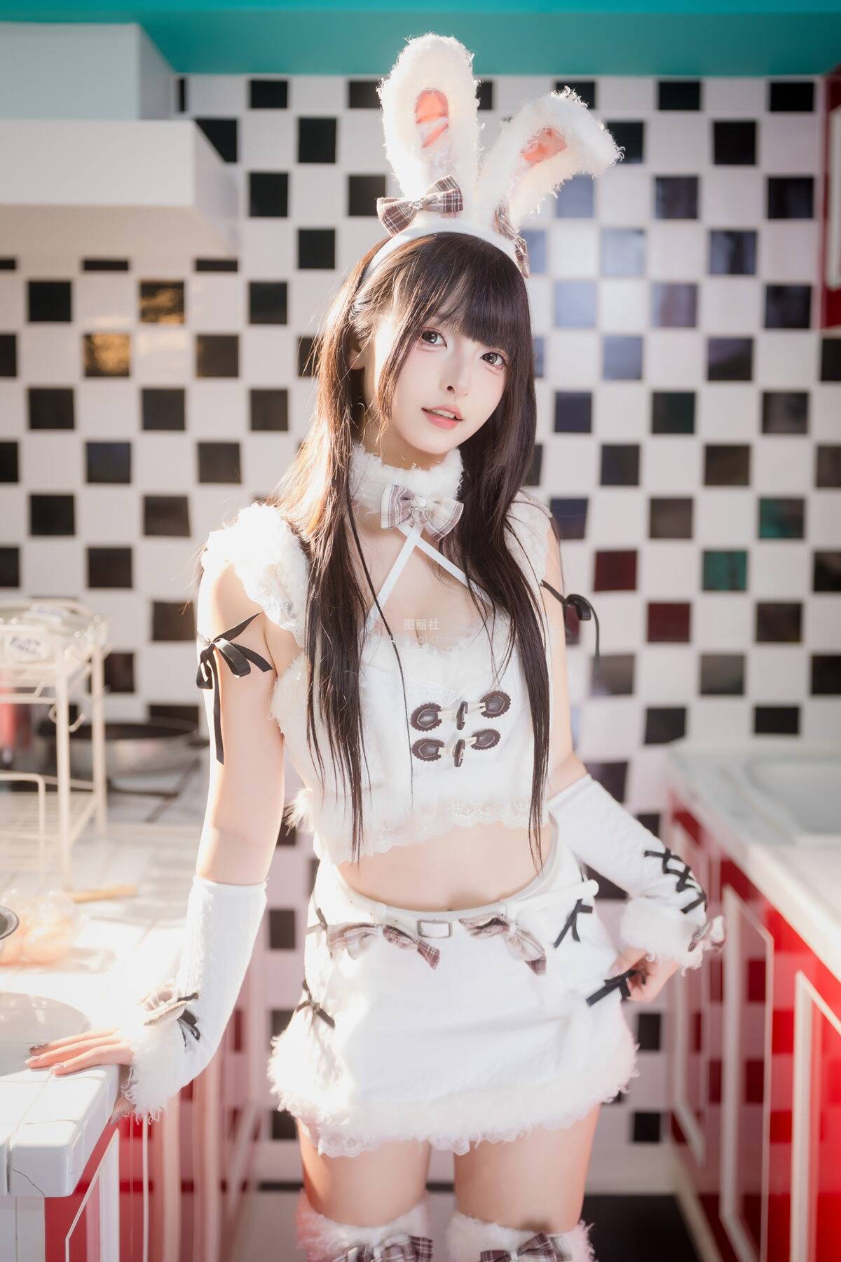 神楽坂真冬写真 毛绒白兔