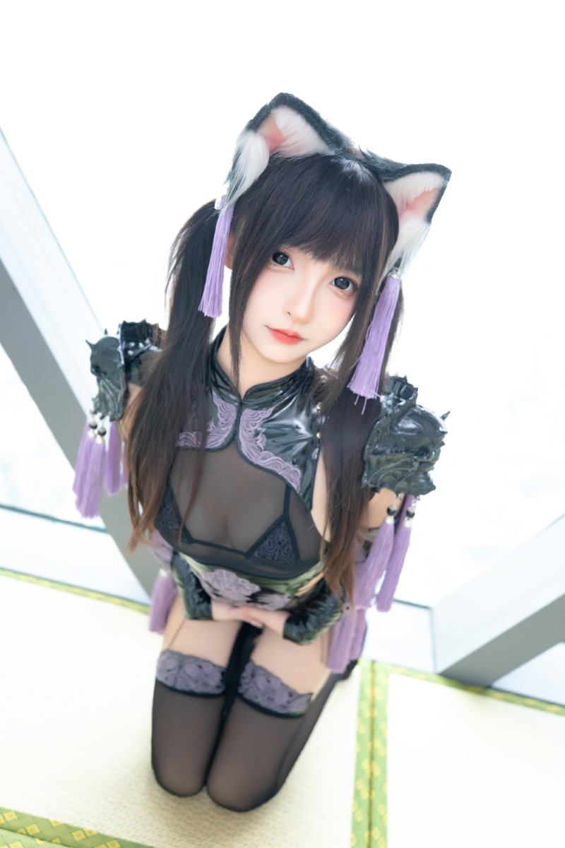神楽坂真冬写真《旗袍猫女》
