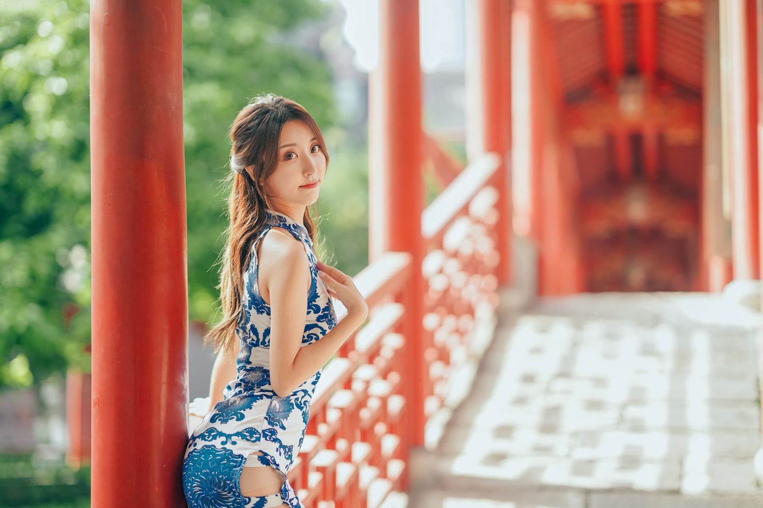 黑川 青花旗袍