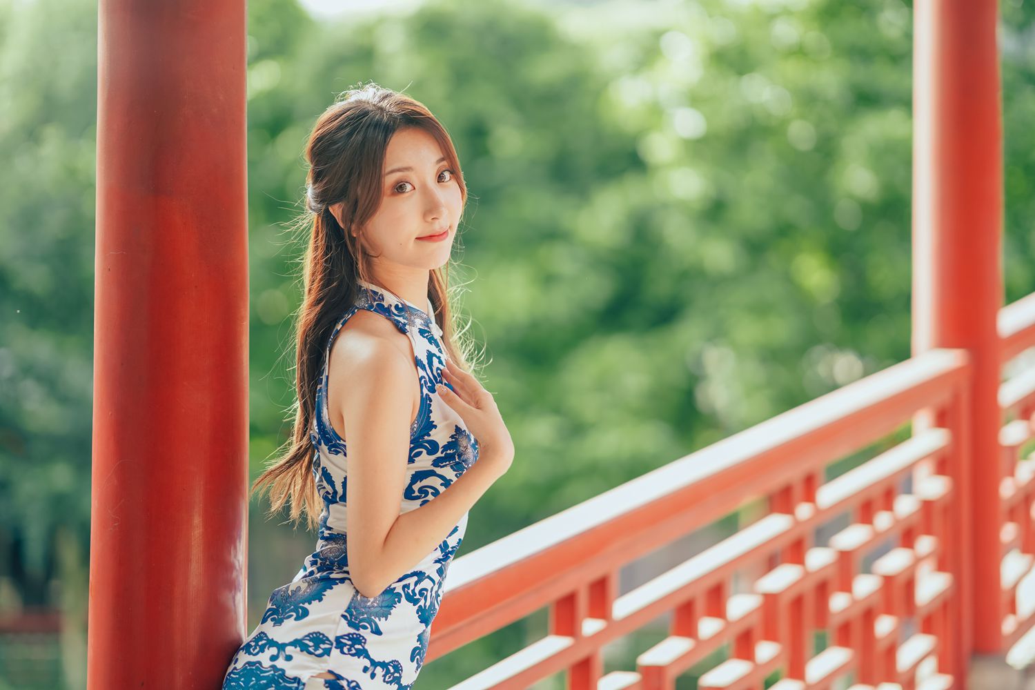 黑川 青花旗袍