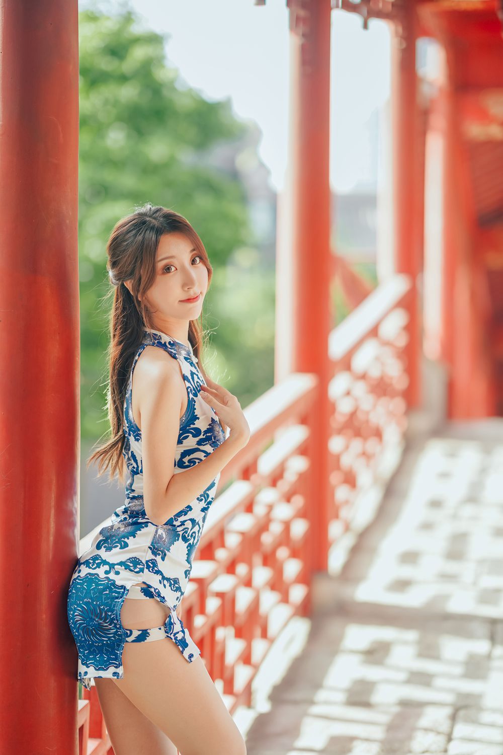 黑川 青花旗袍