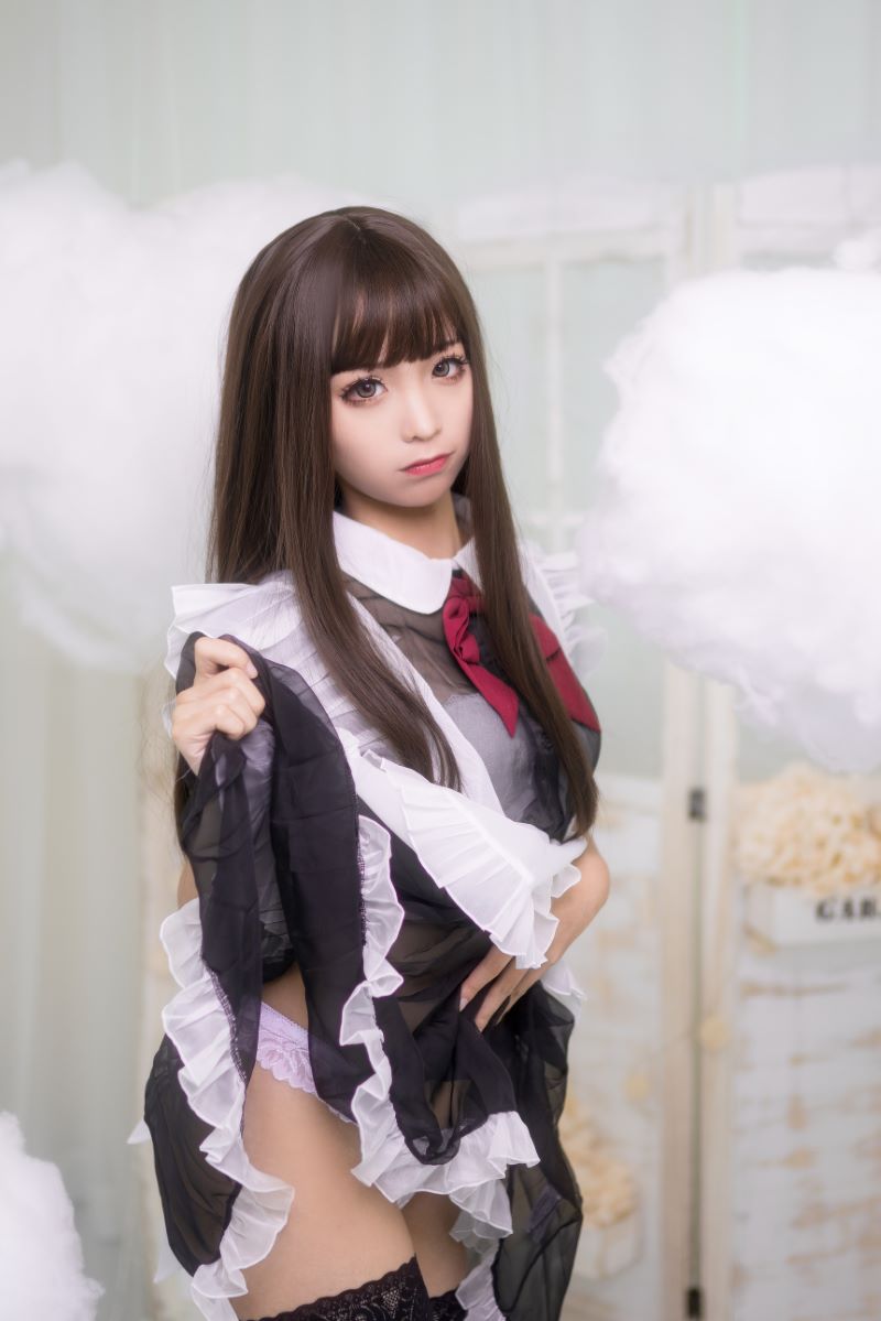 蠢沫沫 短透明女仆