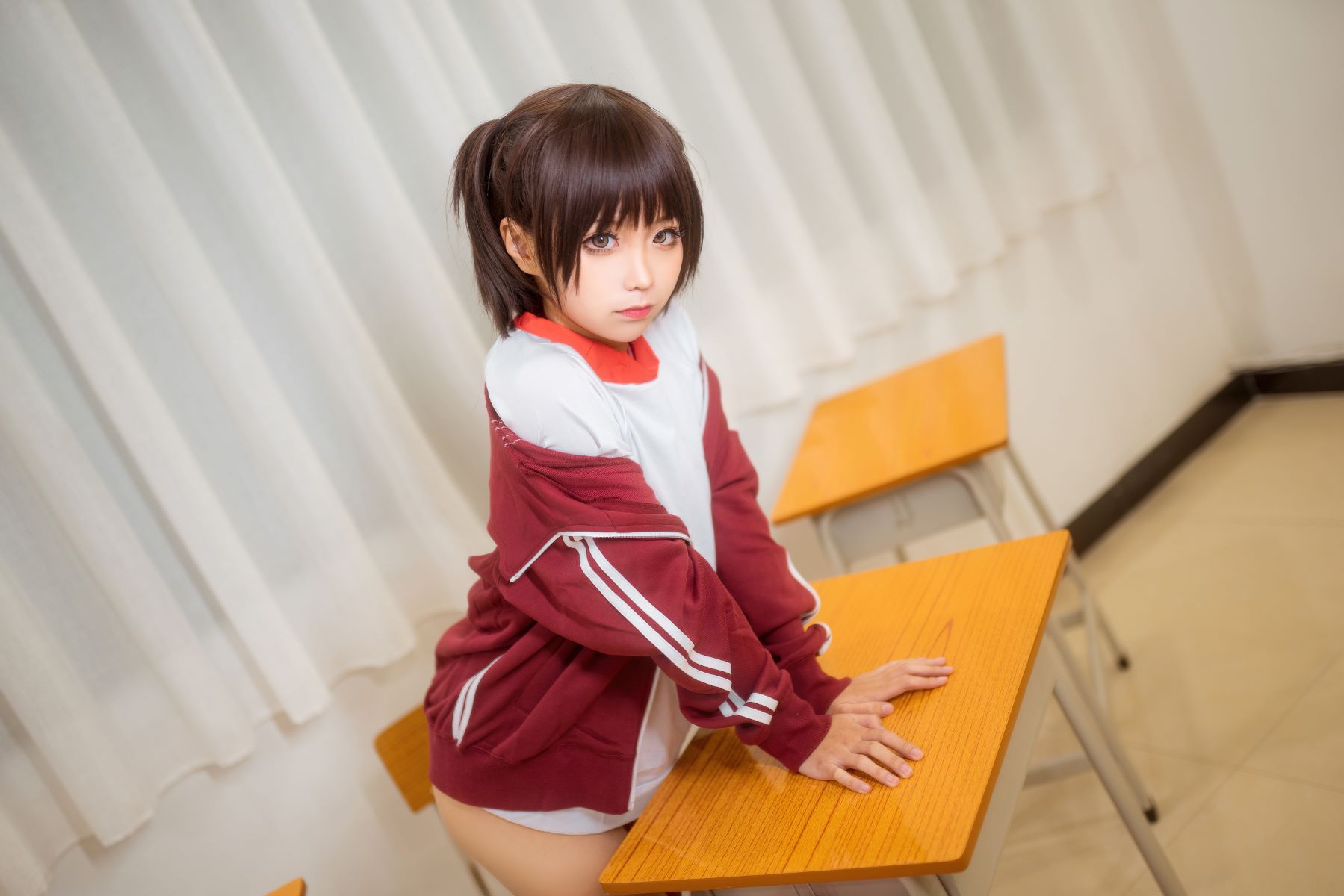 蠢沫沫 体操服红