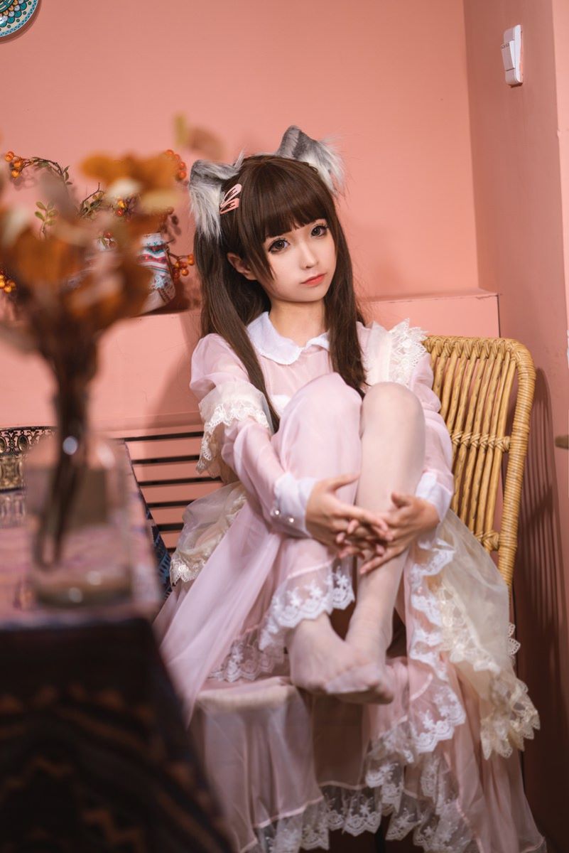 蠢沫沫 粉透明女仆