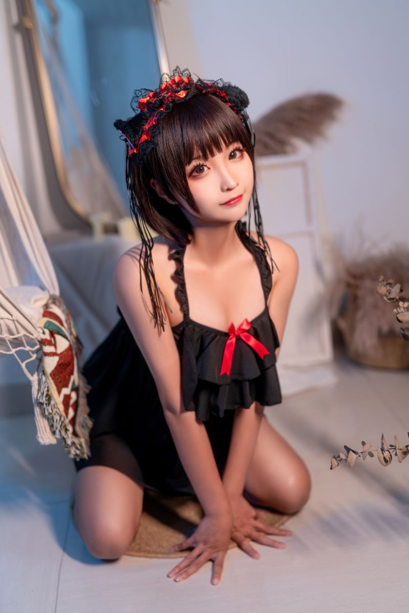 蠢沫沫 黑睡裙！