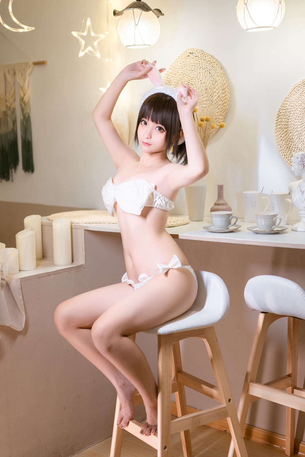 蠢沫沫 蝴蝶结内衣