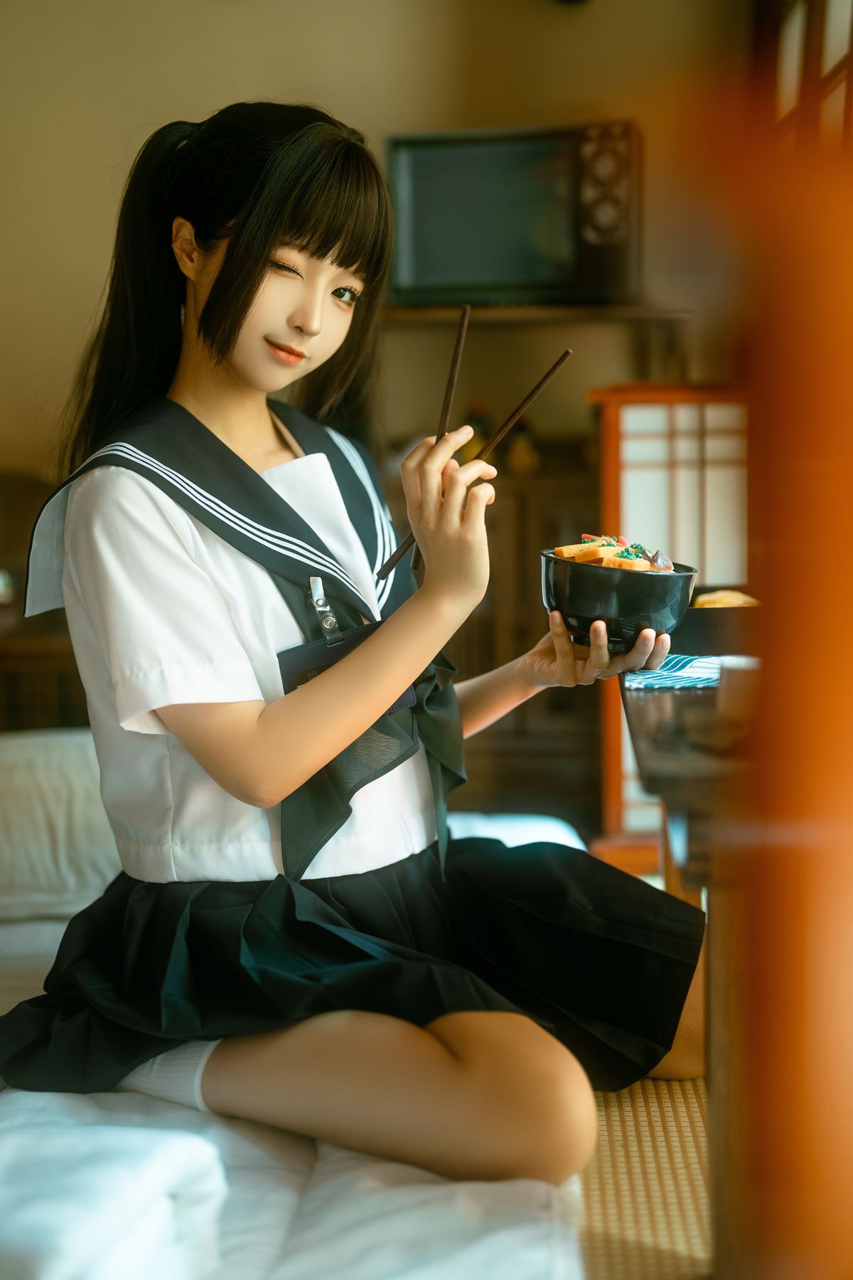 蠢沫沫 居家学妹