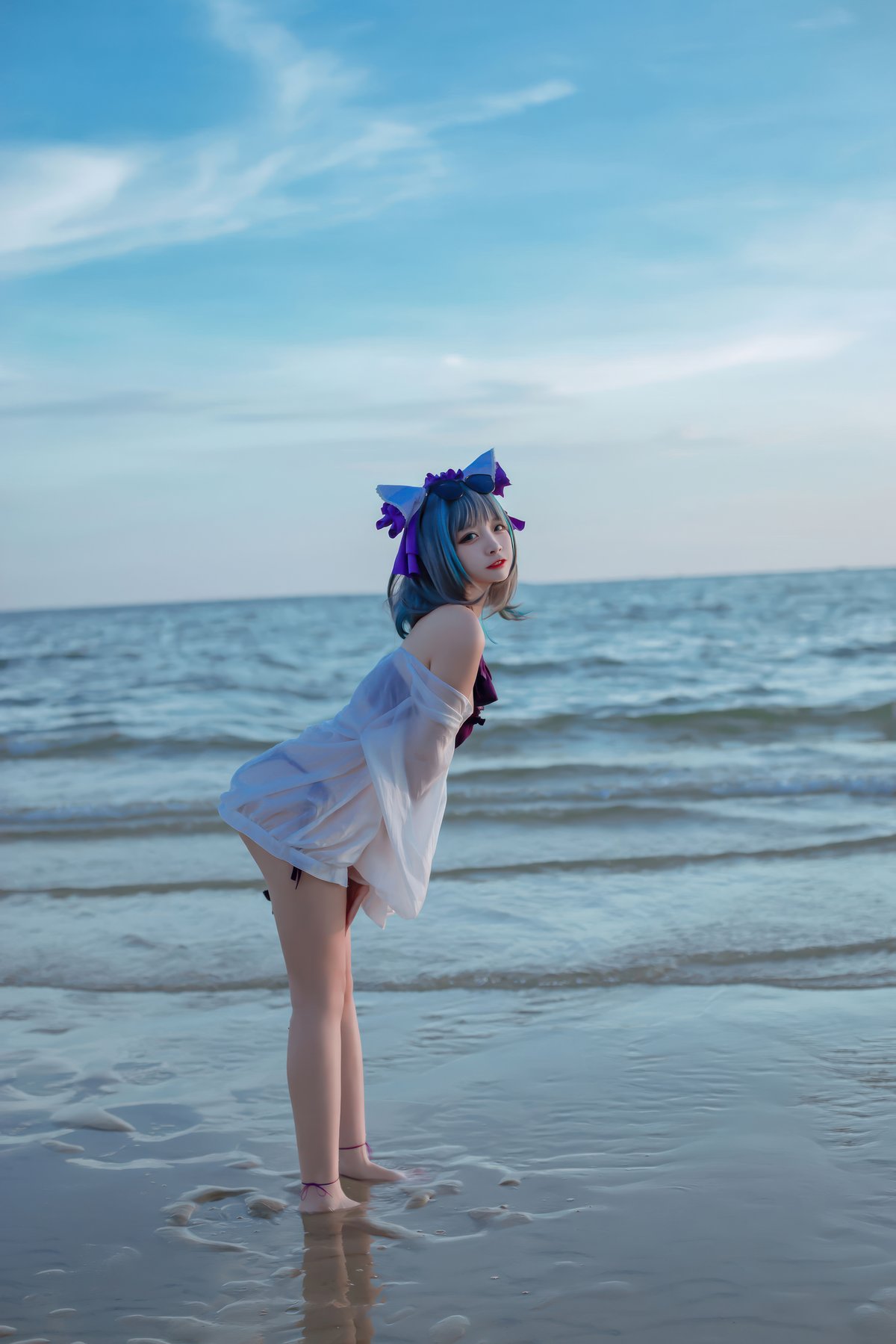 二佐Nisa 碧蓝航线-柴郡泳装