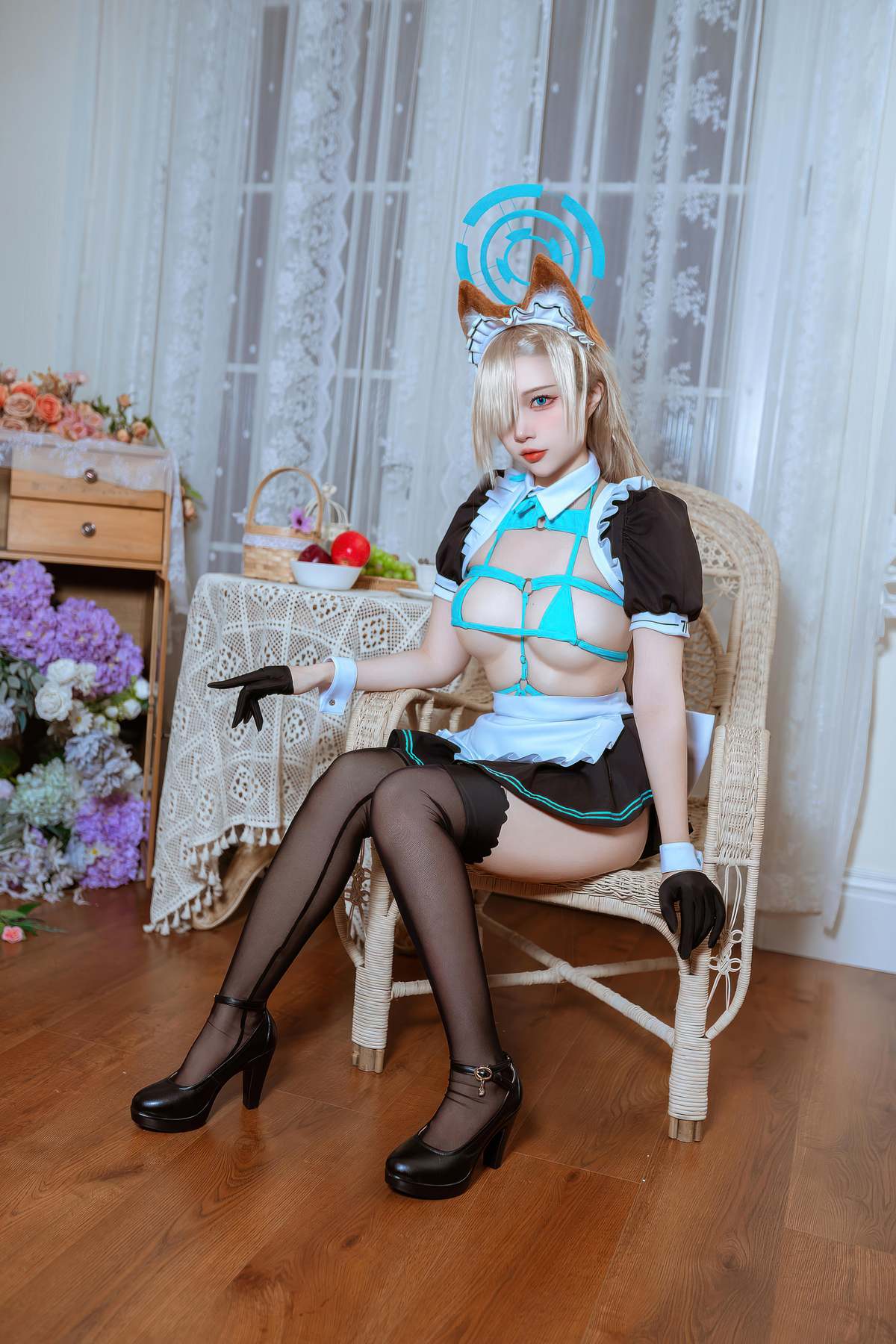 二佐Nisa 蔚蓝档案 明日奈猫耳女仆