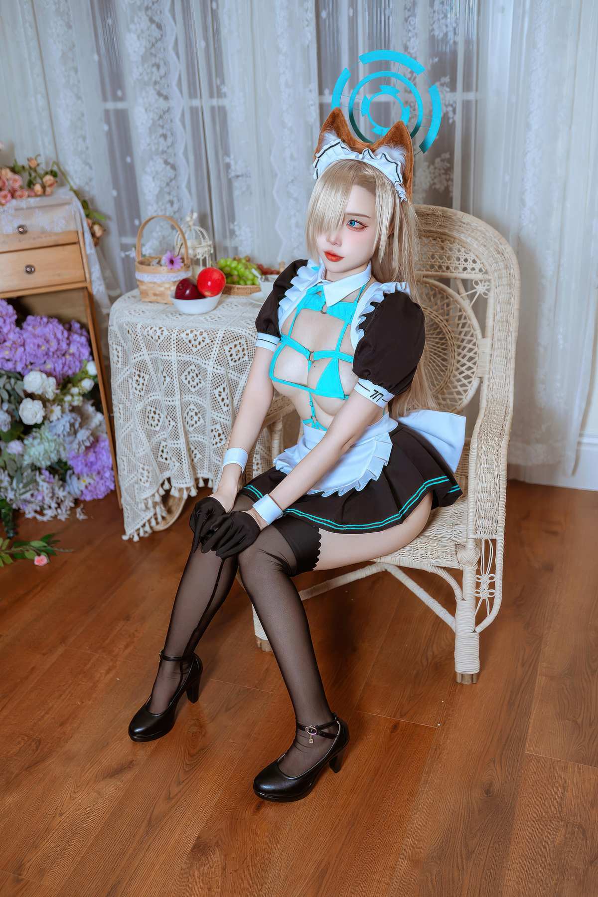 二佐Nisa 蔚蓝档案 明日奈猫耳女仆