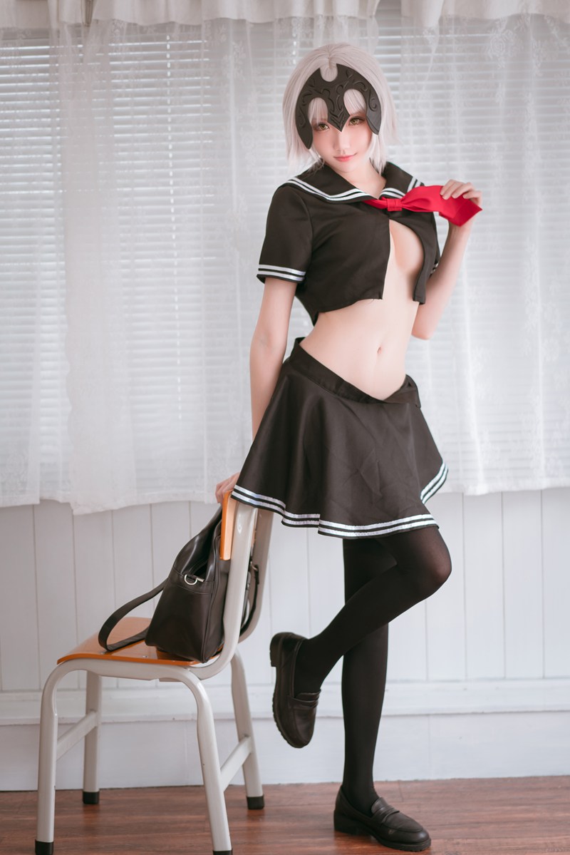 瓜希酱 黑贞德 校服