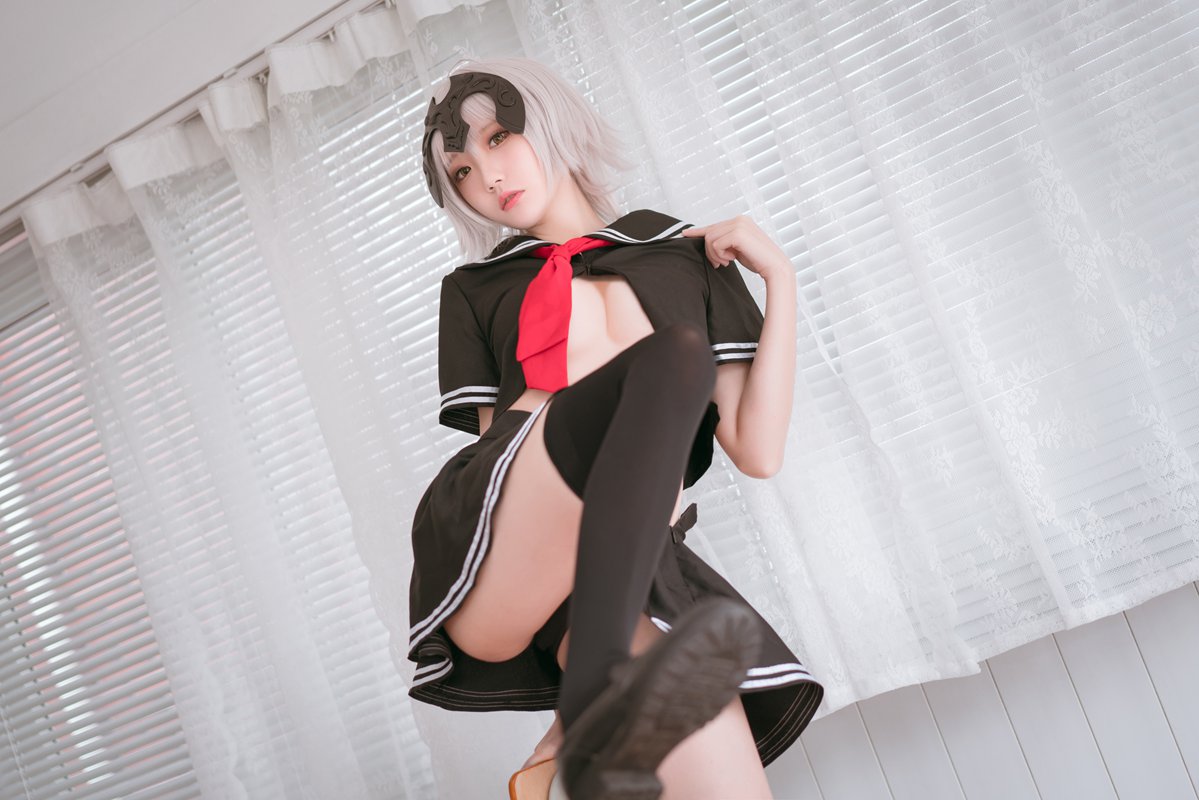 瓜希酱 黑贞德 校服