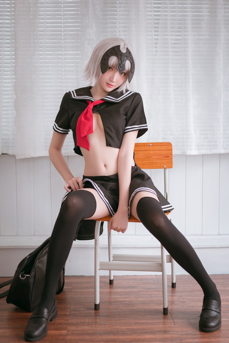 瓜希酱 黑贞德 校服