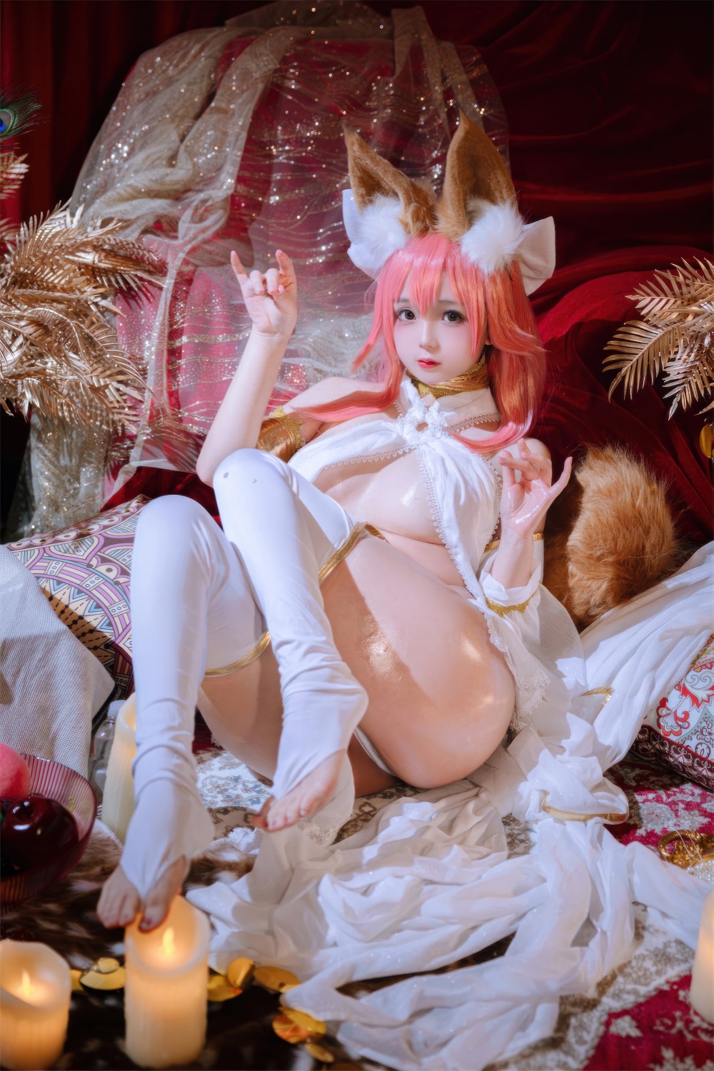日奈娇 玉藻前舞娘 涂油