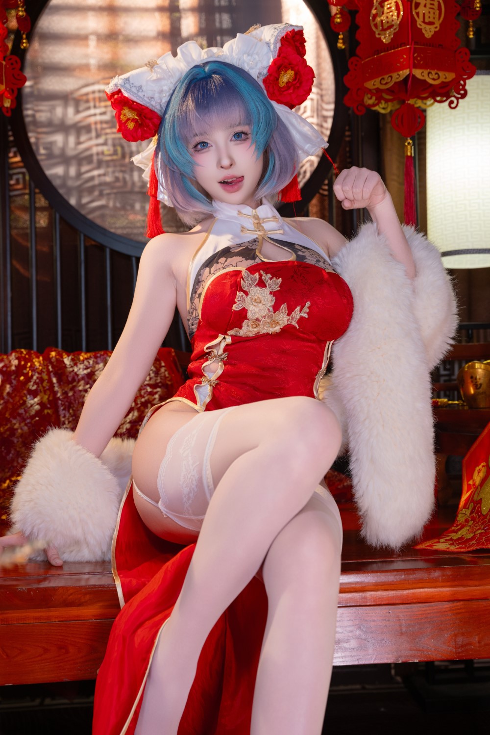 清水由乃 柴郡新春旗袍