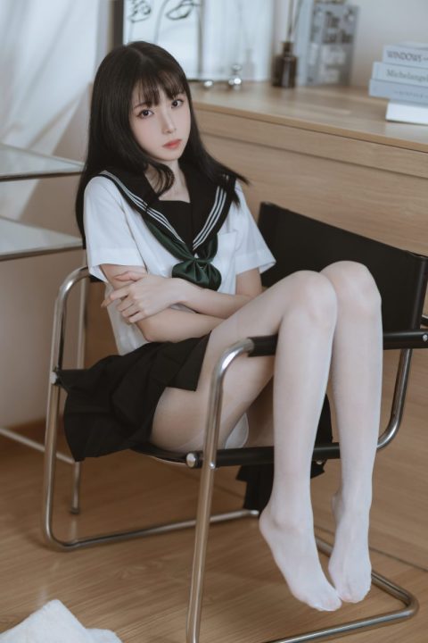 许岚LAN 白丝水手服