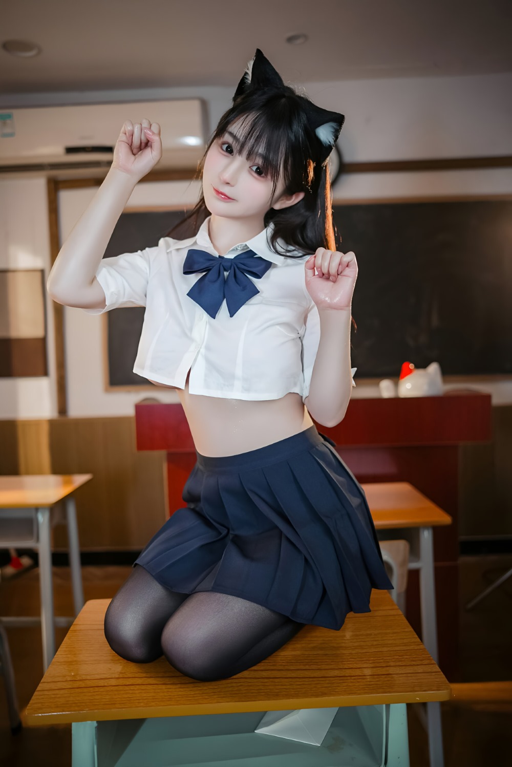 桜井宁宁 失眠冲剂 JK猫耳